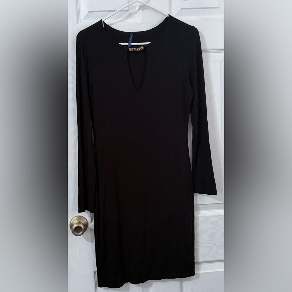 Elegant Black Long Sleeve Sheath Dress for Cocktail